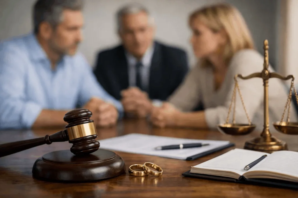 Spousal Support Alimony Litigation Rochelle Park NJ attorney meeting with couple